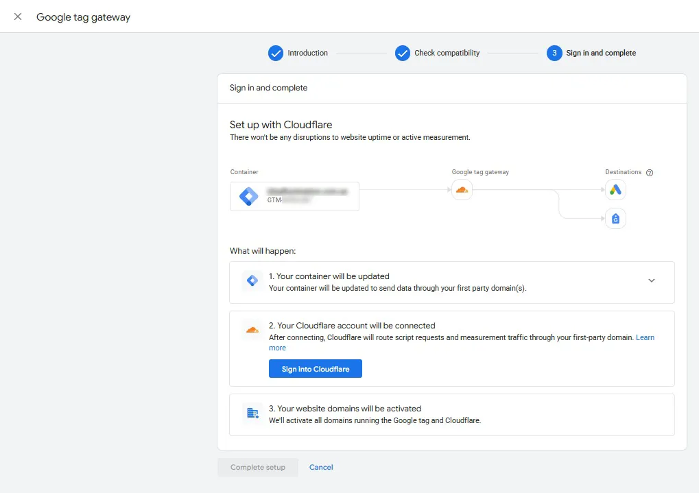 Cloudflare connection